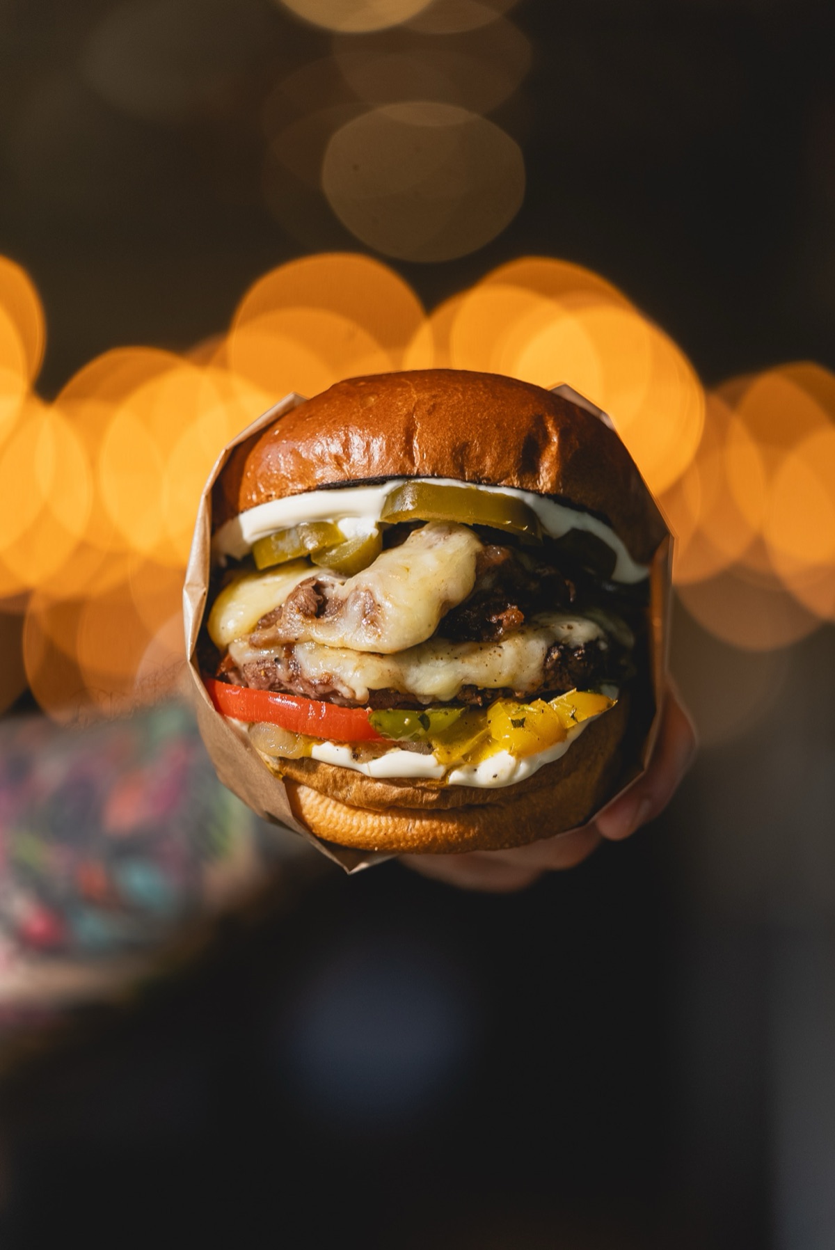 Burger i innpakning